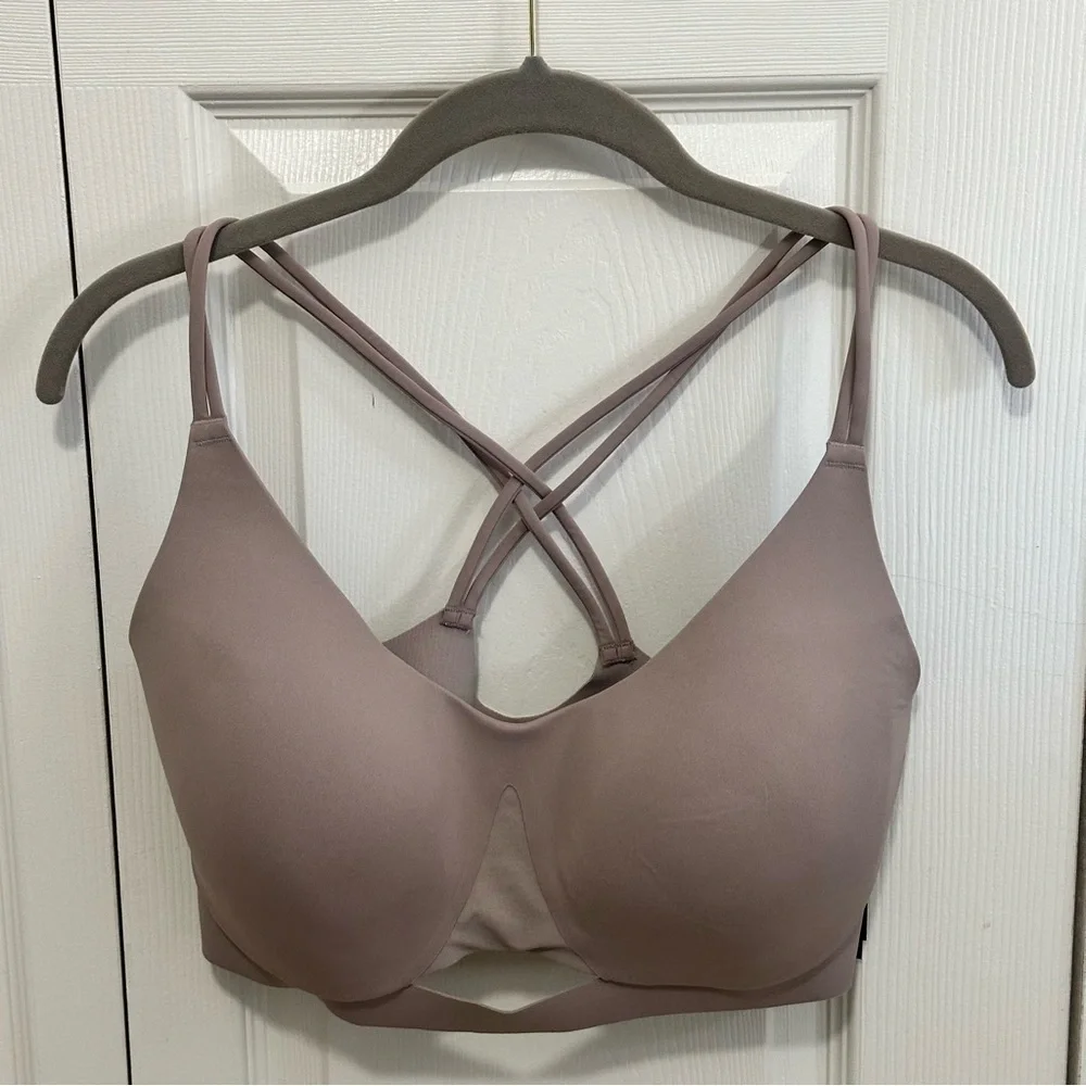 Victoria Secret VSX Elevate‎ Stretch-Comfort Strappy-Back Sports Bra Large DD/G